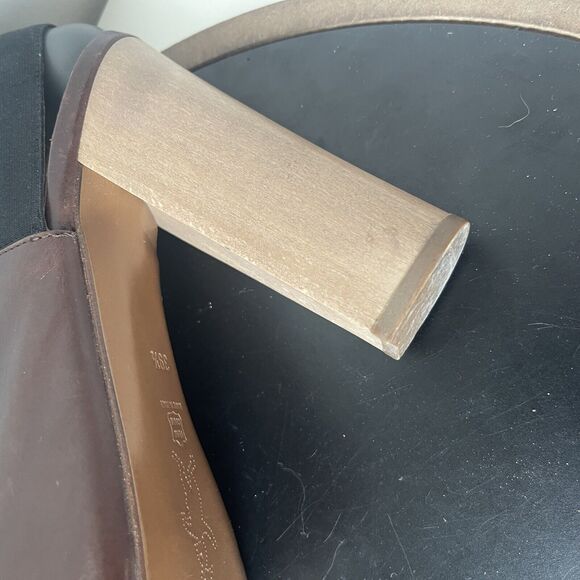 Marni Pumps Women's Leather Square Toe Platform Brown Size‎ 39.5 US 9 - Picture 9 of 13